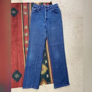 Levi's 70s Pin Striped High Rise White Tab Straight Leg Jeans Size 2/25